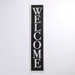 Black & White Framed Welcome Porch Board