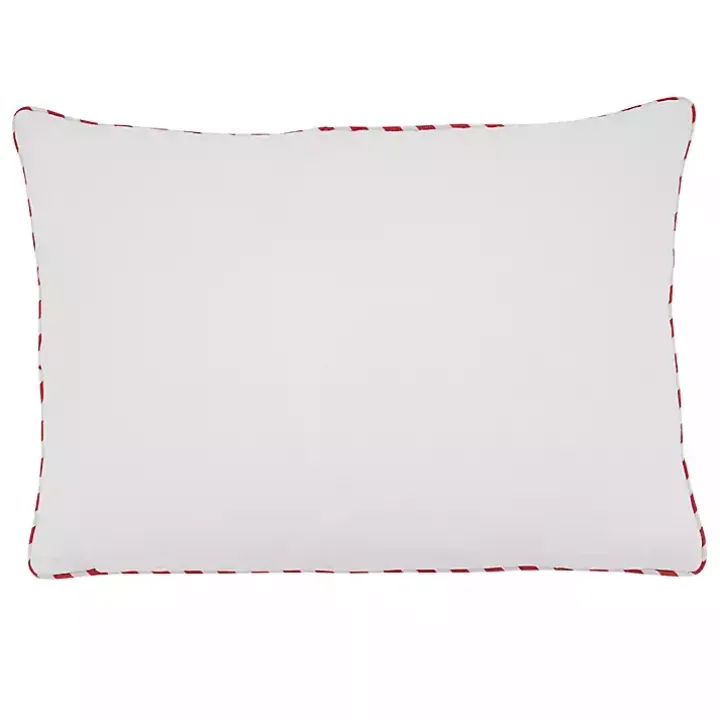 Black & White Merry Christmas Bulbs Lumbar Pillow