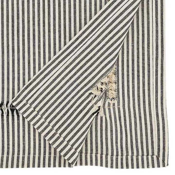 Black & White Striped Table Runner, 72 in.