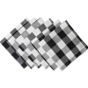 Black and White Buffalo Check Napkins, Set of 6