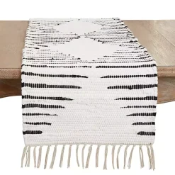 Black and White Diamond Table Runner