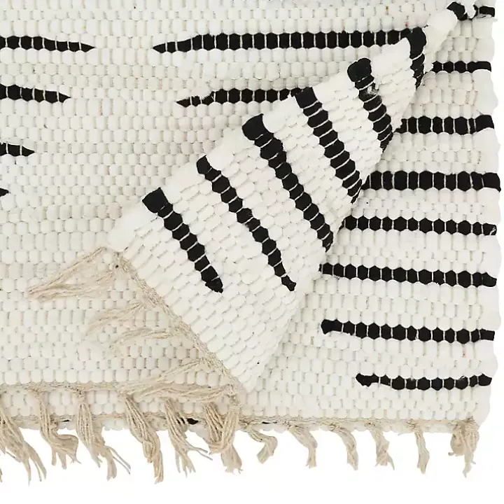 Black and White Diamond Table Runner