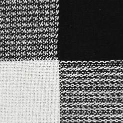 Black and White Plaid Organic Cotton Throw