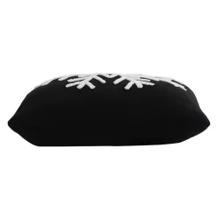Black and White Snowflake Christmas Pillow