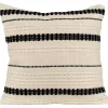 Black and White Woven Stripe Indoor/Outdoor Pillow
