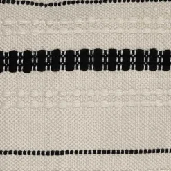 Black and White Woven Stripe Indoor/Outdoor Pillow
