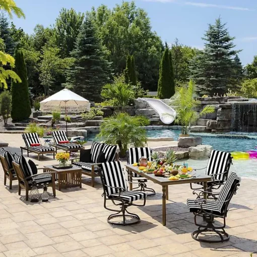 Black Cabana 2-pc. Outdoor Deep Seat Cushion