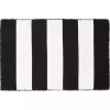 Black Cabana Stripe Indoor/Outdoor Scatter Rug