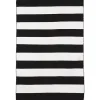 Black Cabana Stripe Indoor/Outdoor Area Rug, 5x7