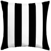 Black Cabana Stripe Outdoor Pillow, 16 in.