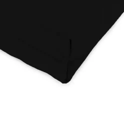Black Canvas French Edge Outdoor Chair Cushion