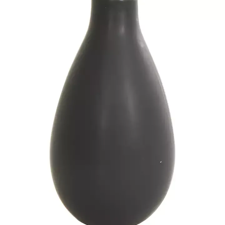Black Ceramic Contemporary Vases, Set of 3