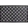 Black Circles Rubber Doormat
