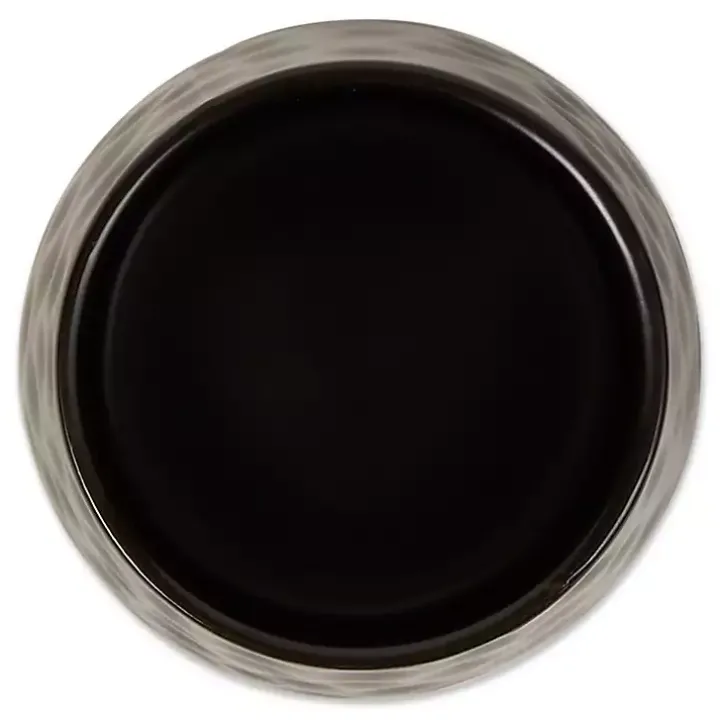 Black Dimpled Bamboo Canisters, Set of 2