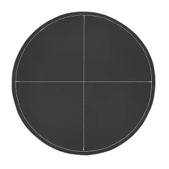 Black Faux Leather Placemats, Set of 4