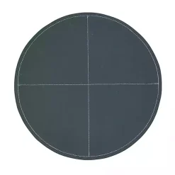Black Faux Leather Placemats, Set of 4