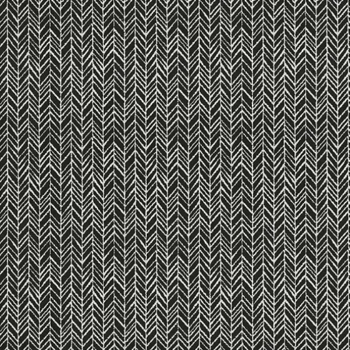 Black Herringbone Outdoor Chair Cushion