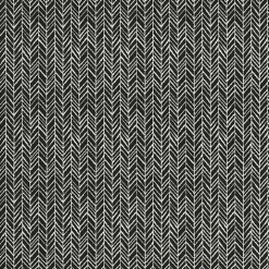 Black Herringbone Outdoor Lumbar Pillows, Set of 2