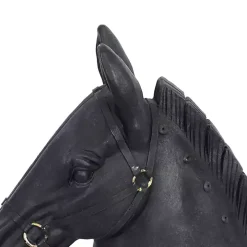 Black Horse Head Statue, 12 in.