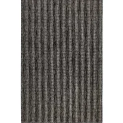 Black Intertwine Indoor/Outdoor Area Rug, 4x7