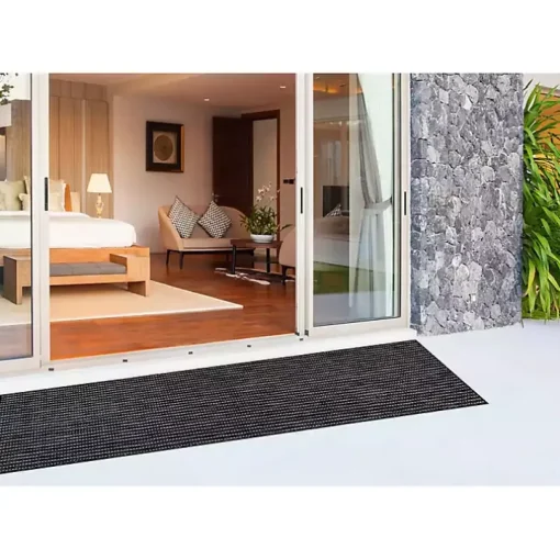 Black Intertwine Indoor/Outdoor Runner
