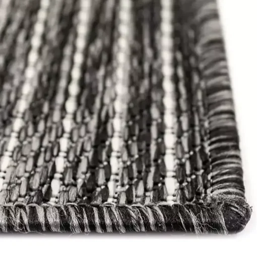 Black Intertwine Indoor/Outdoor Runner