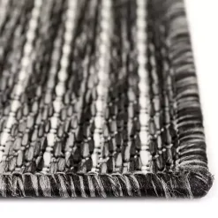 Black Intertwine Indoor/Outdoor Area Rug, 4x7