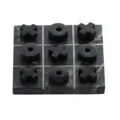 Black Marble Tic Tac Toe Board
