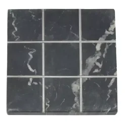 Black Marble Tic Tac Toe Board
