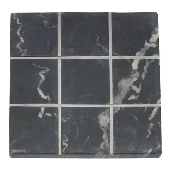 Black Marble Tic Tac Toe Board