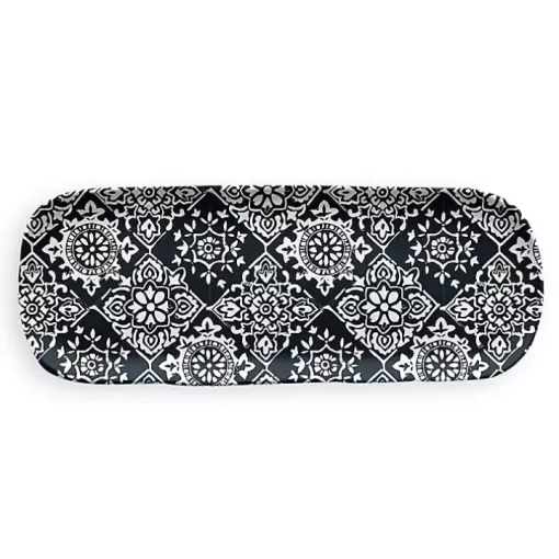 Black Melamine Bree Serving Tray