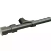 Black Metal Blackout Finial Curtain Rod, 36 in.