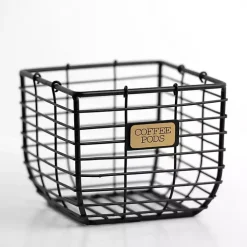 Black Metal Coffee Pod Basket