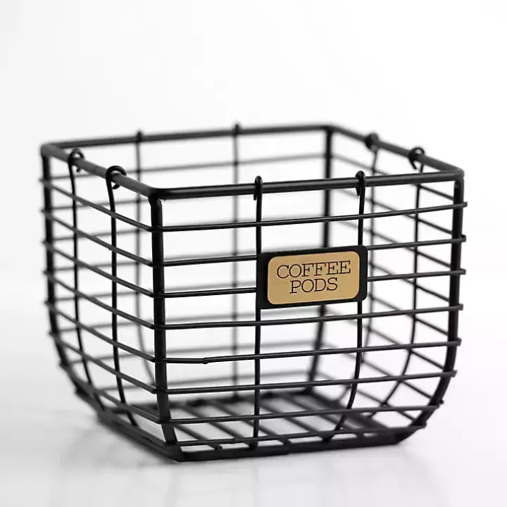 Black Metal Coffee Pod Basket