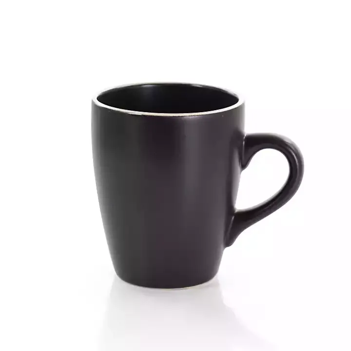 Black Modern Stoneware 16-pc. Dinnerware Set