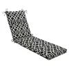 Black New Geometric Outdoor Chaise Cushion