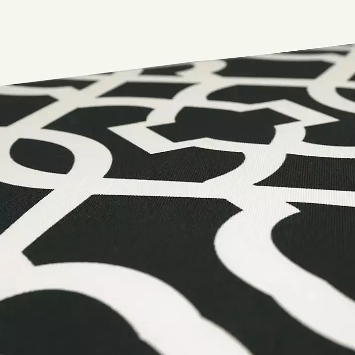 Black New Geometric Outdoor Chair Cushion