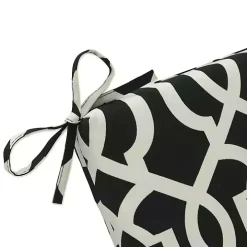 Black New Geometric Outdoor Chaise Cushion