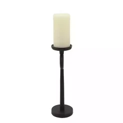 Black Open Circle Taper Candle Holder, 13 in.