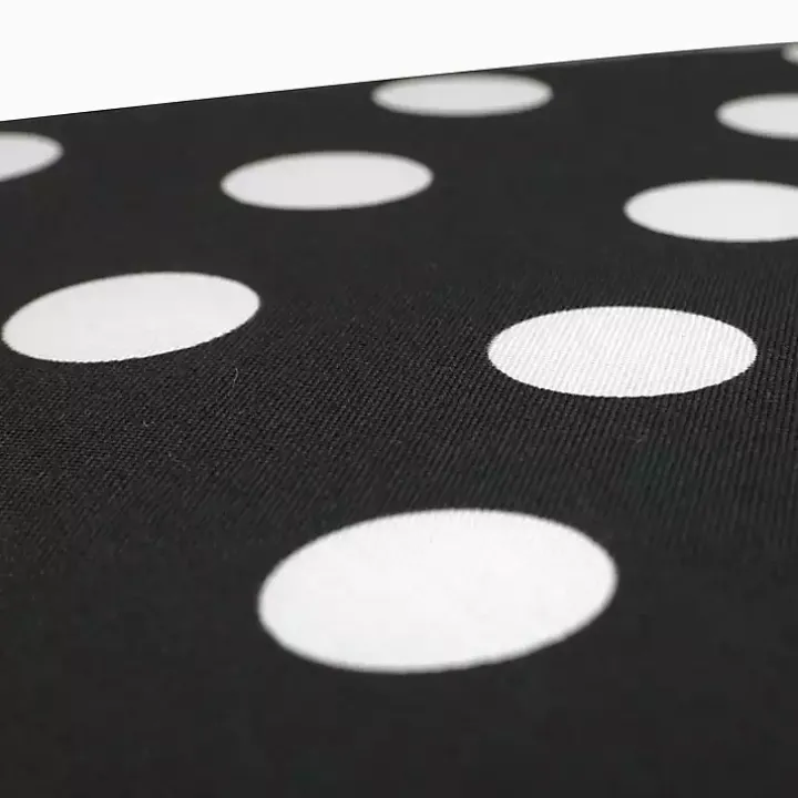 Black Polka Dot Outdoor Chaise Cushion