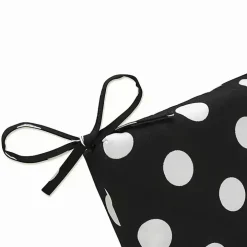 Black Polka Dot Outdoor Chaise Cushion