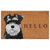 Black Schnauzer Hello Doormat