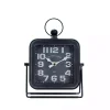 Black Square Metal Tabletop Clock
