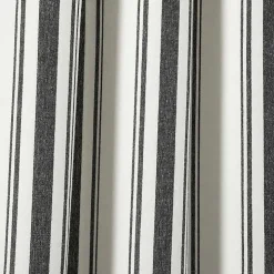 Black Stripe Farmhouse Curtain Panel Set, 95 in.