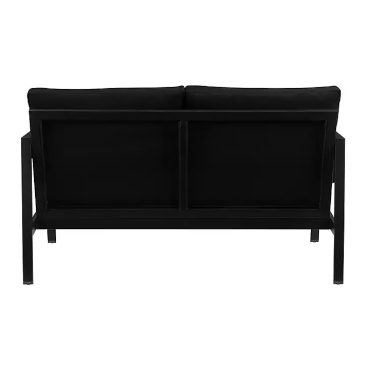 Black Sunbrella Cushions Holland Outdoor Loveseat