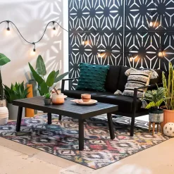 Black Sunbrella Cushions Holland Outdoor Loveseat