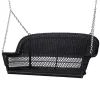 Black Wicker Hanging Porch Swing