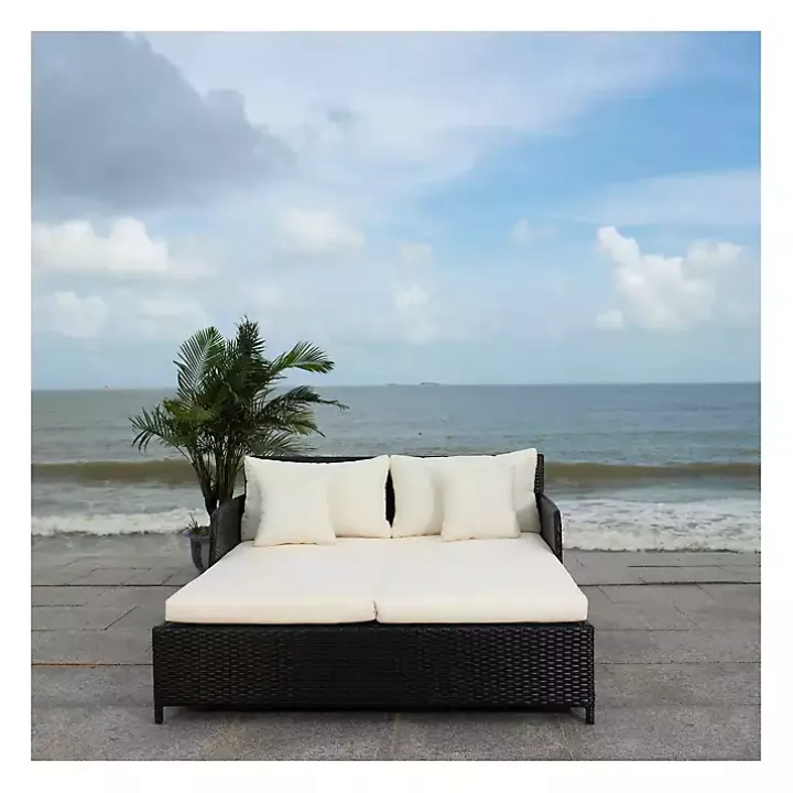 Black Wicker Outdoor Daybed