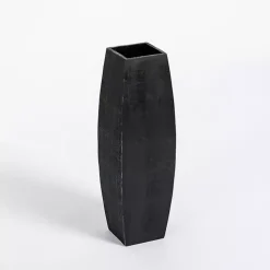 Black Wood Oblong Floor Vase, 24 in.