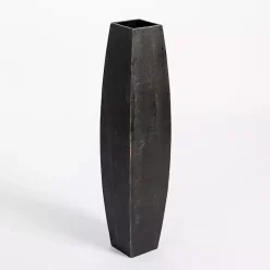 Black Wood Oblong Floor Vase, 37 in.